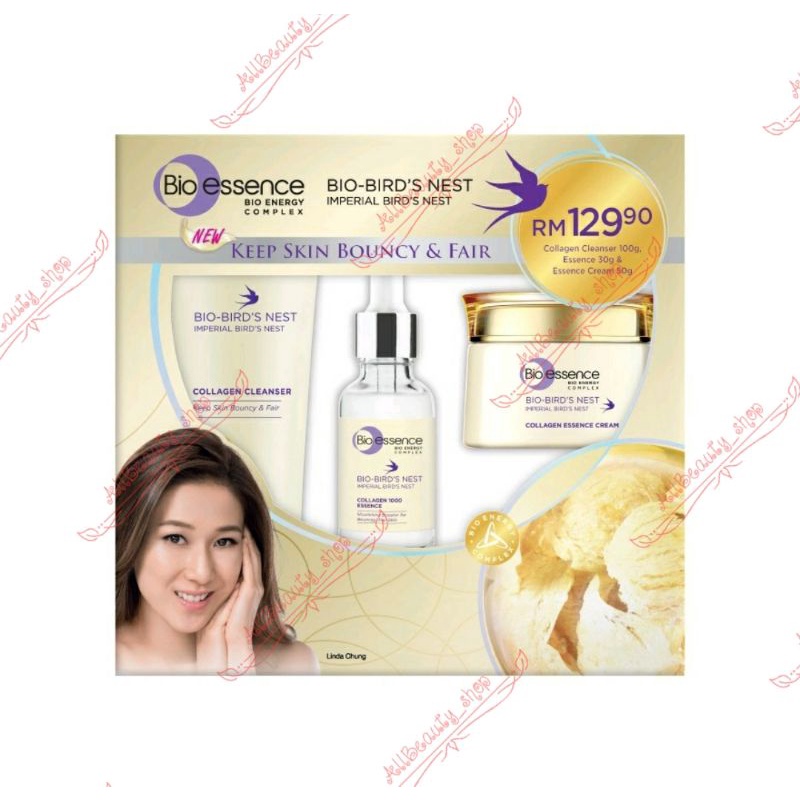 BioEssence BioBird Nest Collagen Essence Cream 50g/ Set Shopee Malaysia