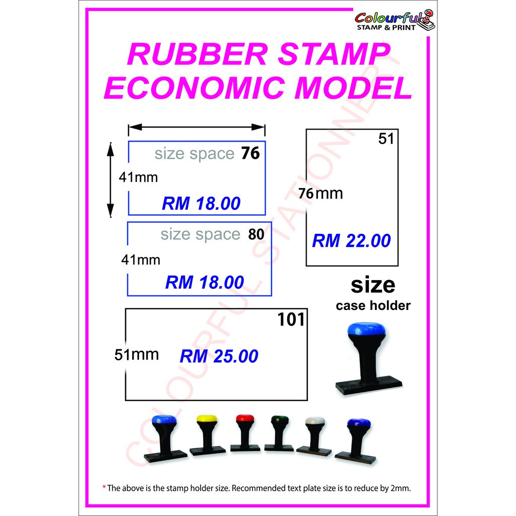 Rubber Stamp Economic Series Chop Custom Made 100 hight quality. BIG size