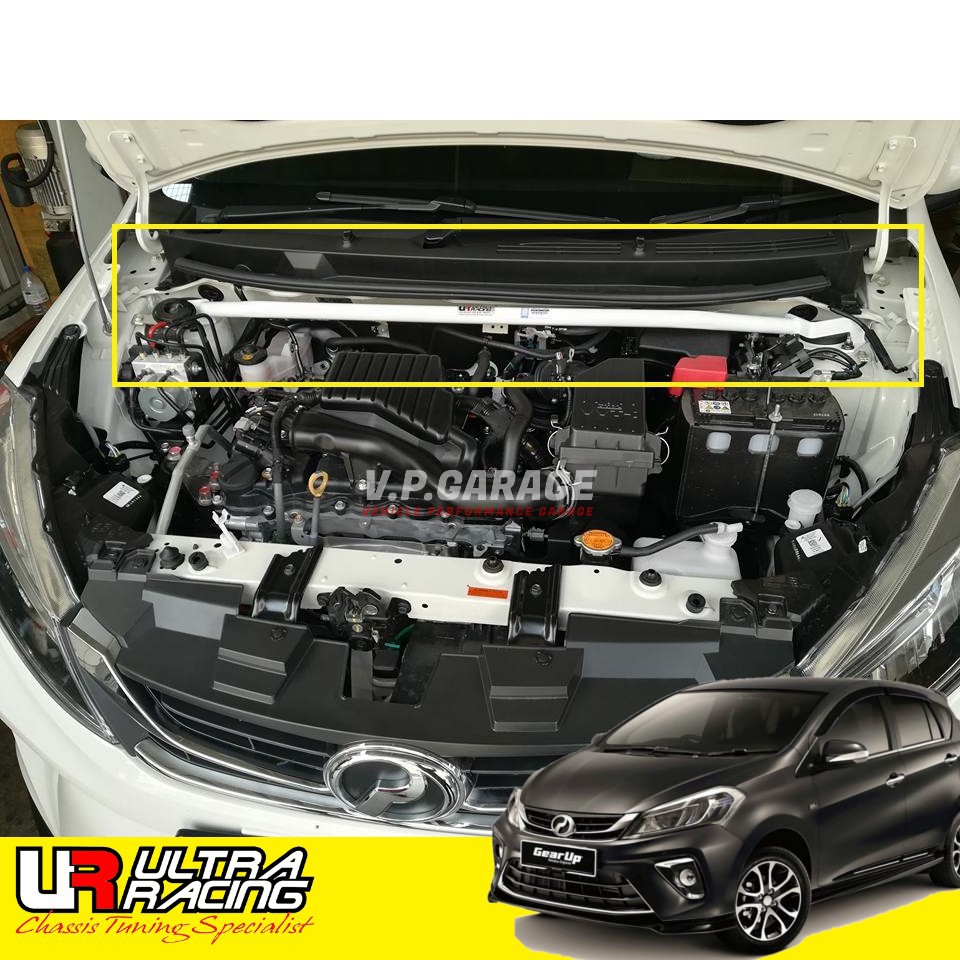 Perodua Myvi New 2018+ Original Ultra Racing Front Strut Bar 2 Point