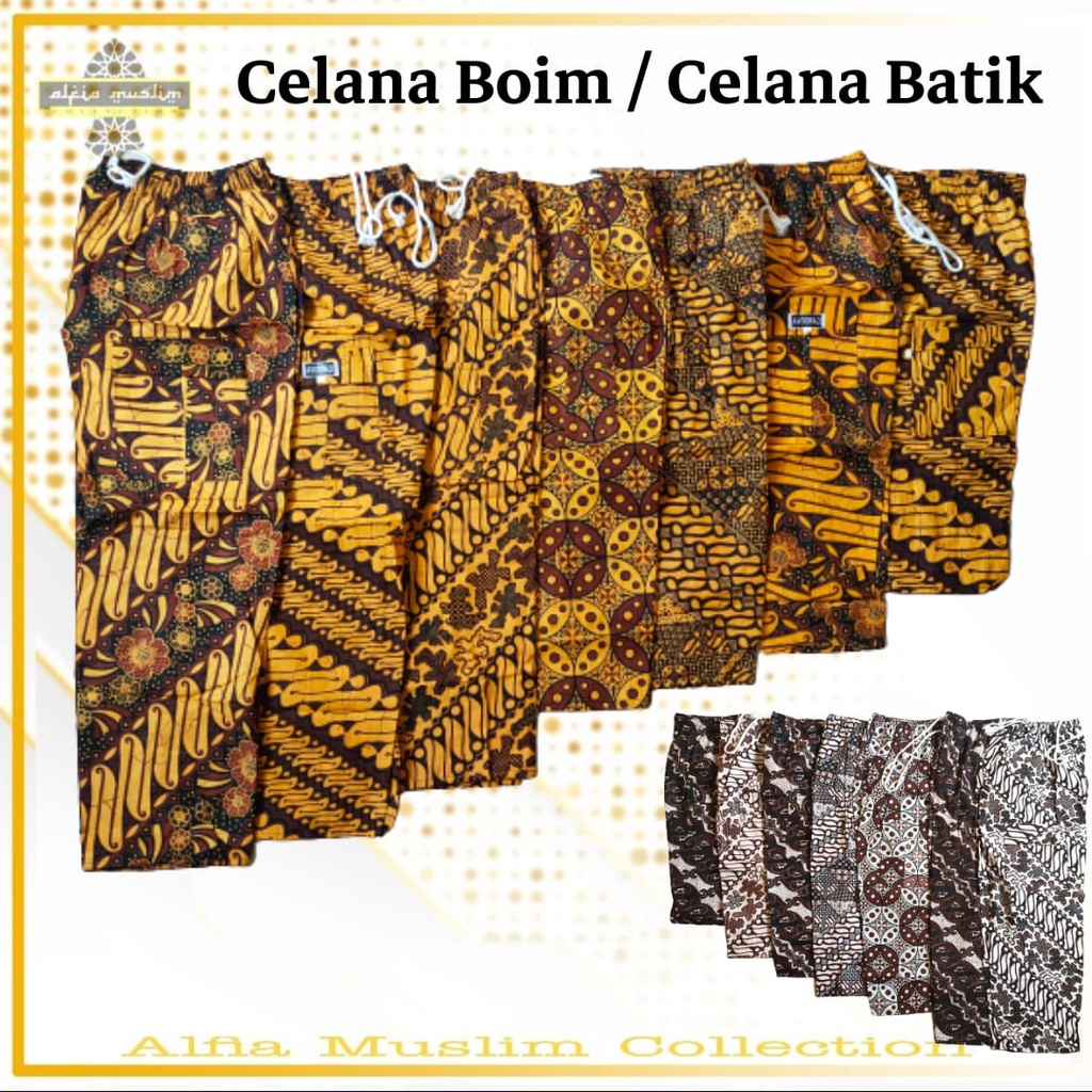 Boim Pants Batik Pants Pekalongan Batik Pants Seluar Batik Lelaki ...