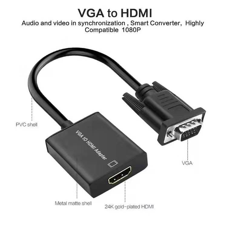 Original ONTEN Vga To Hdmi Adapter With Audio Model OTN5138S
