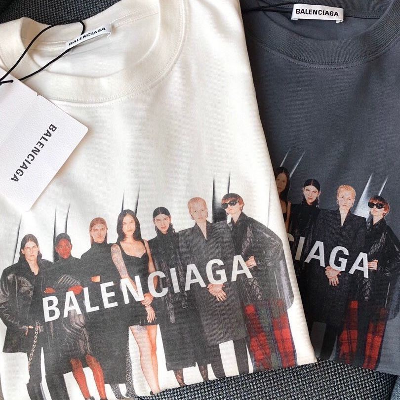 Balenciaga band t store shirt