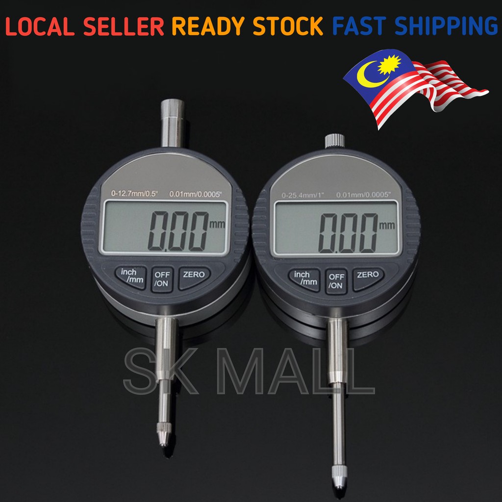 Digital Dial Indicator 12.7mm 25.4mm Electronic Measurement Micrometer ...