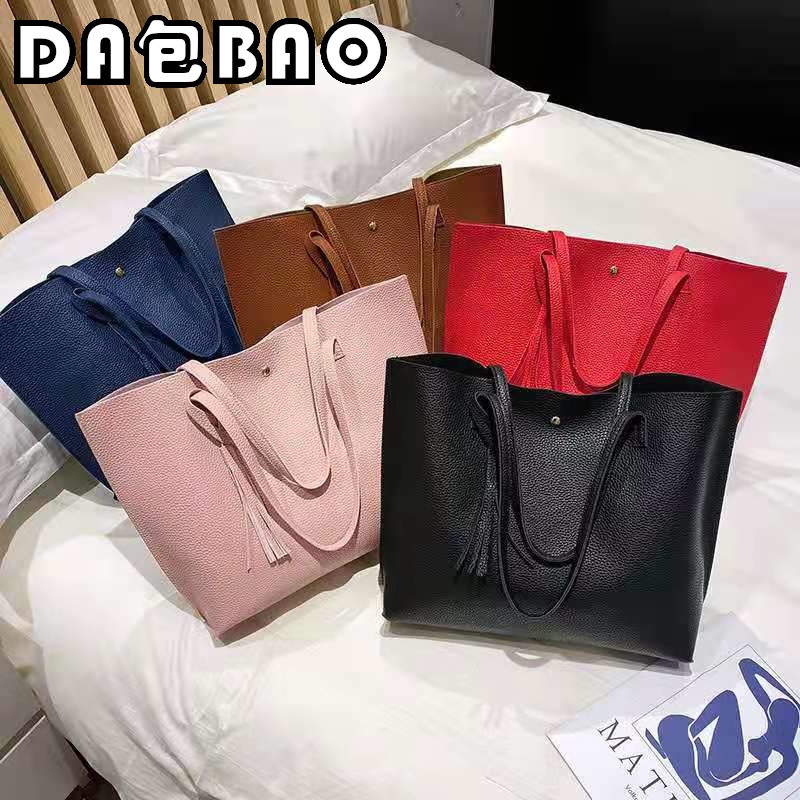 Woman Big Handbag Bucket Shoulder Tote Sling Bag Beg Besar Tangan ...