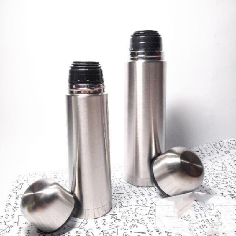 FSILE 500/1000ml Double-Wall Insulated Vacuum Flask Stainless