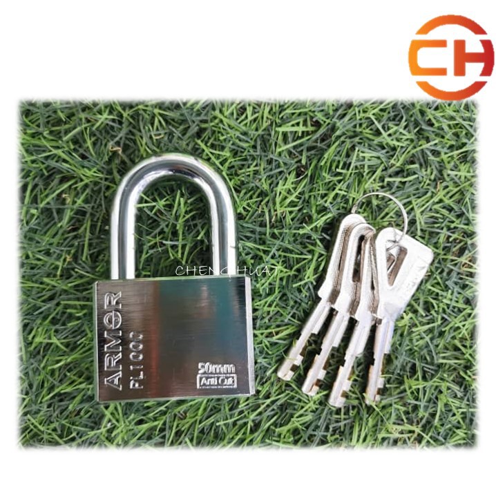 ARMOR PADLOCK 1 SAFETY LOCK 50MM (SOLID BRASS BODY)-PL1000 1 /2 /3/4 ...