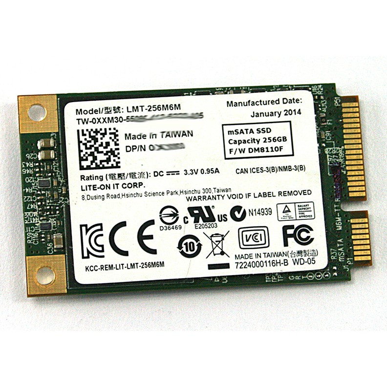 Original Lite-On mSATA 256GB Mini PCIe 256 GB Solid State Drive