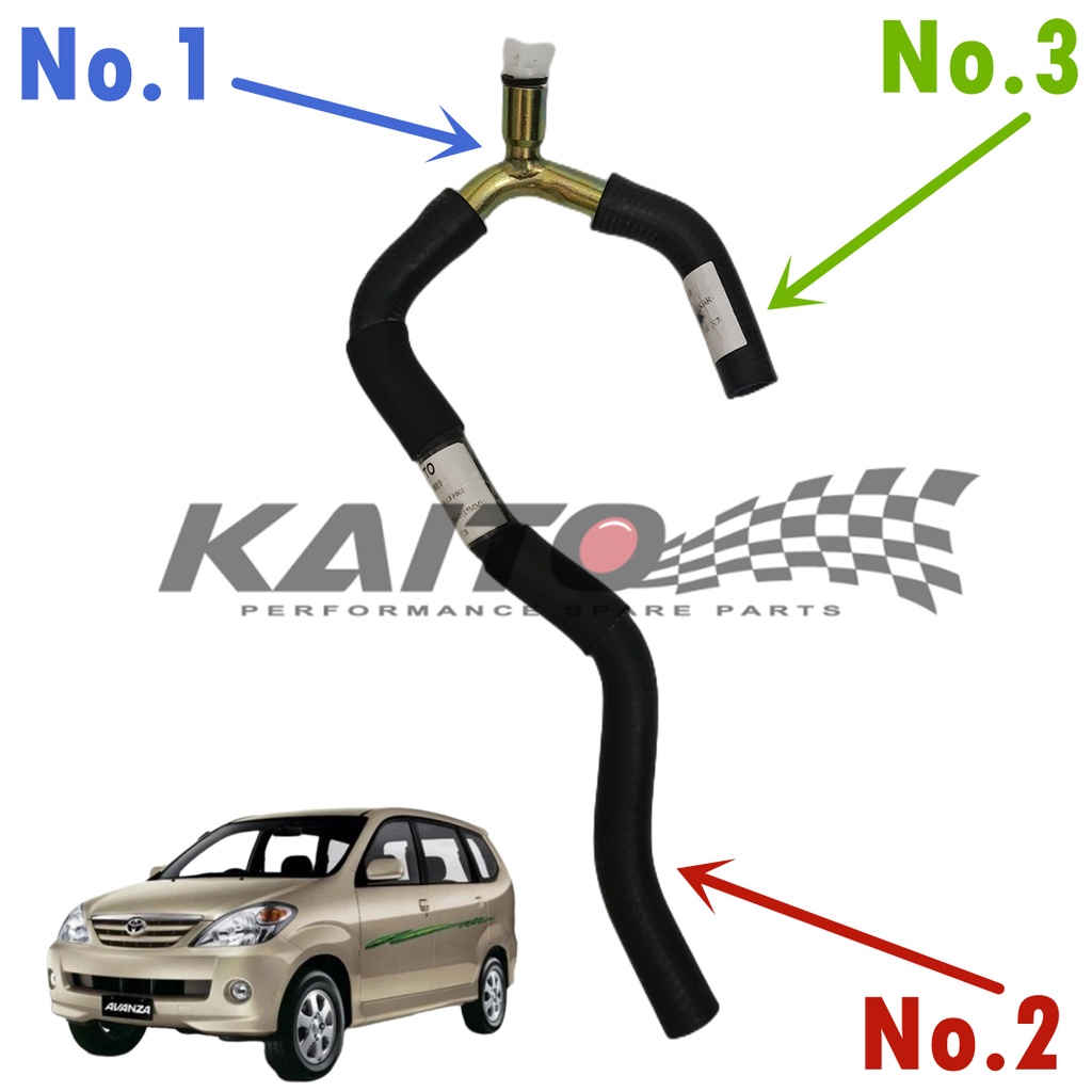 WATER PUMP PIPE with radiator cork & WATER BY PASS HOSE # TOYOTA AVANZA ...