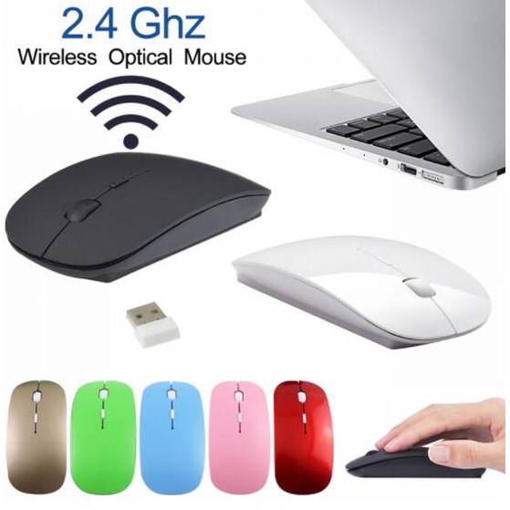 STOCK] 2.4G Wireless Mouse With Usb Receiver Mini Portable Optical Mouse  Ergonomic Mice Universal Mouse For Laptop Pc Mouse