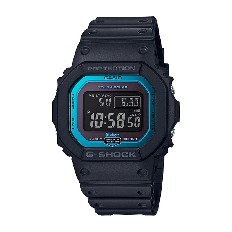 Casio G-Shock Bluetooth® Multi Band 6 Tough Solar Black Resin Band Watch  GWB5600-2D GW-B5600-2D GW-B5600-2