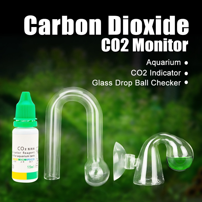 Aquarium Co2 Monitor Notes Glass Drop Checker For Tester CO2 solution ...