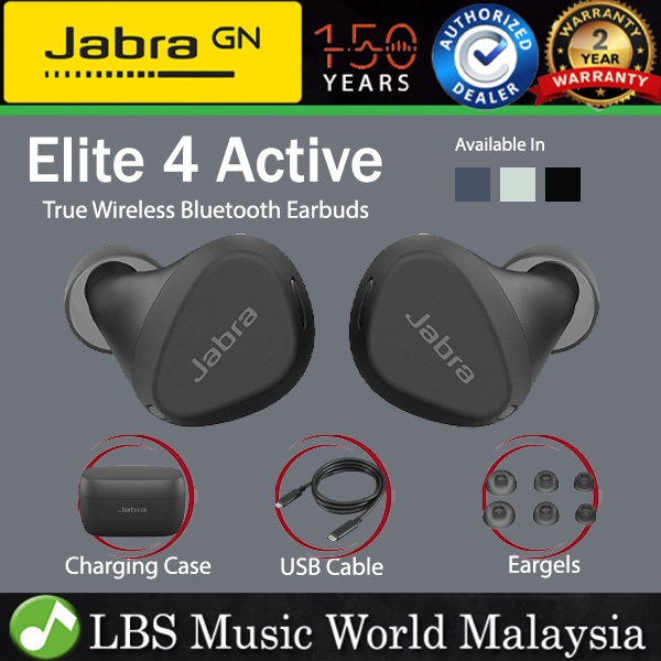 Jabra Elite 4 Active True Wireless Bluetooth Earbuds with ANC Active
