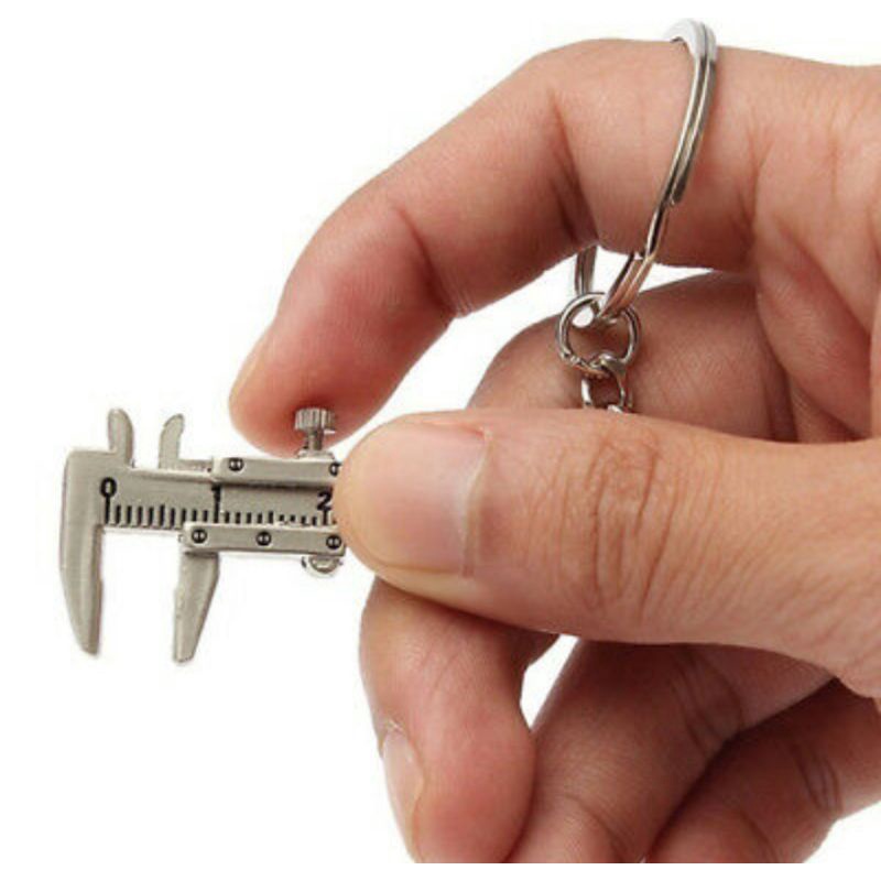 GANTUNGAN Super Cute Keychain Sigmat Mini Sketmat Vernier Caliper Metal ...