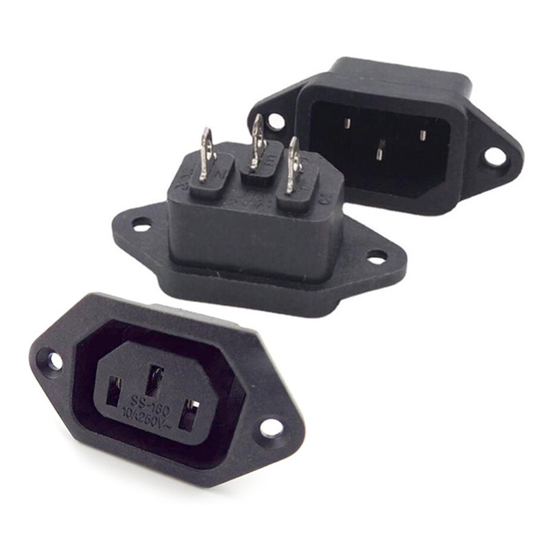Black 3 pin power socket for electric fittings plastic at rs 2000
