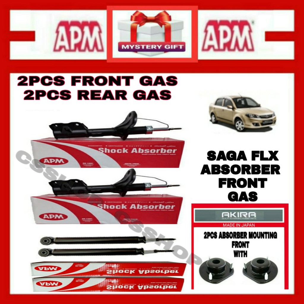 APM PROTON SAGA FLX SHOCK ABSORBER FRONT AND REAR GAS ORIGINAL APM