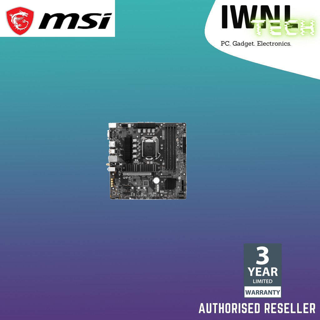 MSI MAINBOARD INTEL S1200 B560M PRO VDH WIFI(4719072807849) Shopee