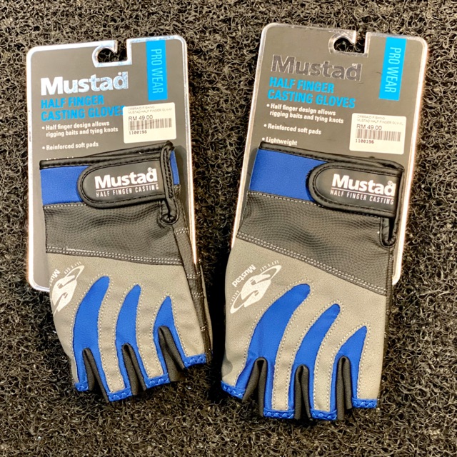 Mustad Half Finger Casting / Fishing Gloves