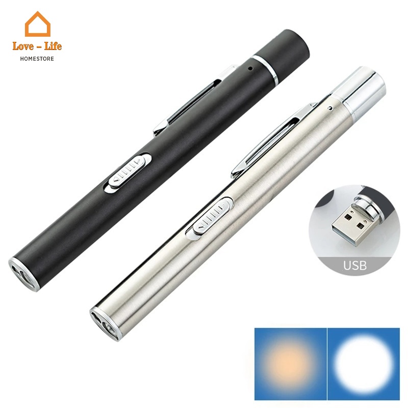 Portable Mini Pocket Led Flashlight/ Dual Light Color Flashlight With ...