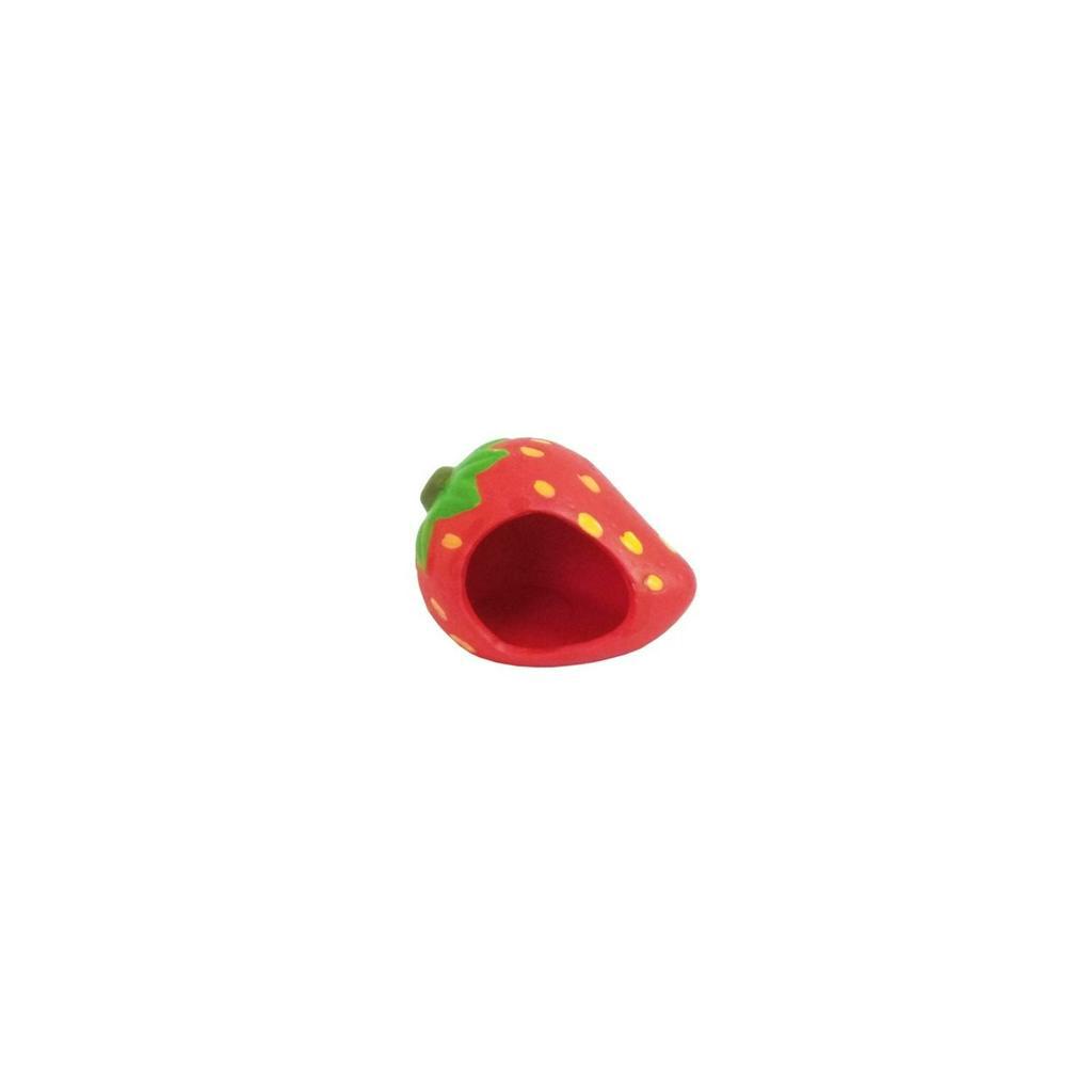 Chew Proof Ceramic Cooling Strawberry Hideout House For Hamster Shopee Malaysia