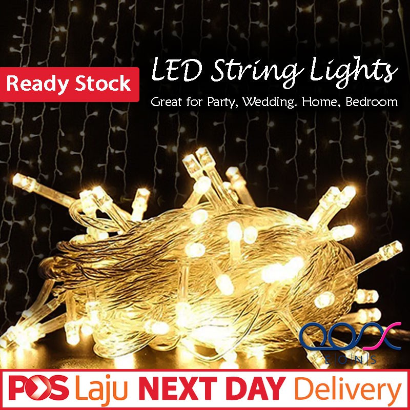 10M 100PCS LED Copper Wire String Fairy Light Plug-In Type Decor Lamp ...