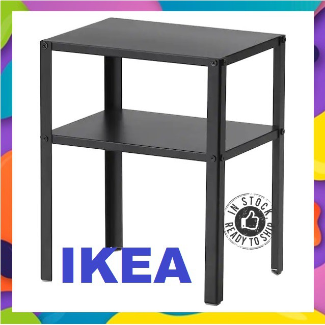 🔥READY STOCK🔥 1KEA KNARREVIK Bedside table, black,37x28 cm Shopee