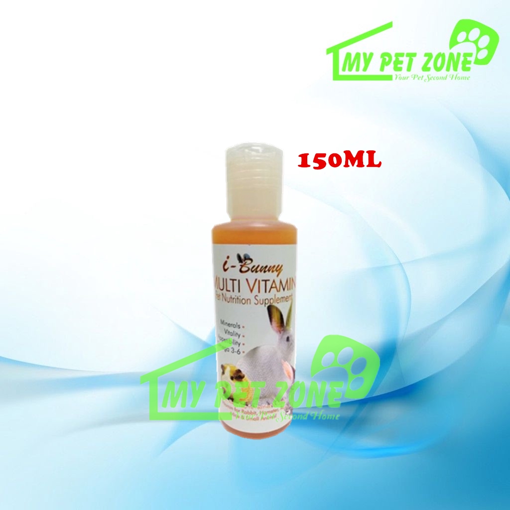 I-Bunny Vitamin Multivitamin for Hamster, Rabbit (Small Animal) 150ML ...