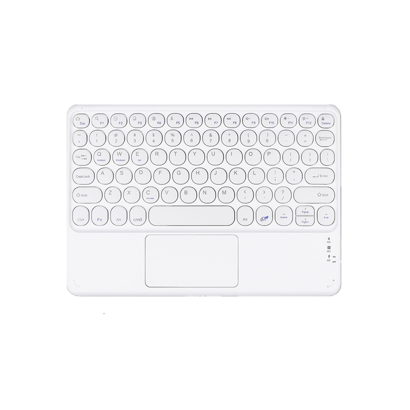 Wireless Magic BluetoothUniversal Keyboard Round Retro Touchpad Keyboard Mouse For iPad Tablet