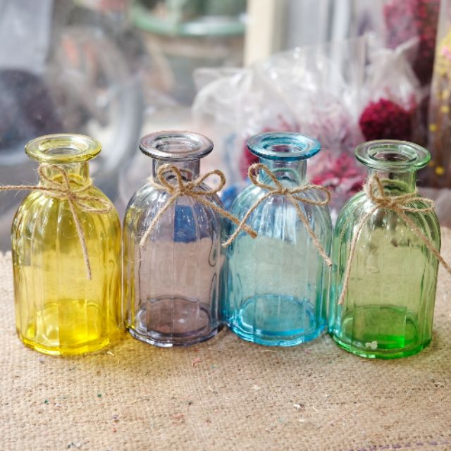 Vintage Colored Glass Jars (Not Including Flowers) Shopee Malaysia
