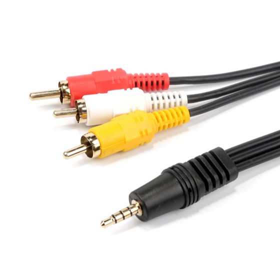 【1.5M/3M/5M/10M】3.5mm to 3 RCA Male AV Video Audio Cable | Shopee Malaysia