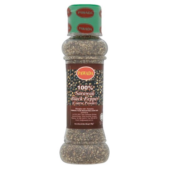 Pawada 100% Sarawak Black Pepper Coarse Powder 60g | Shopee Malaysia
