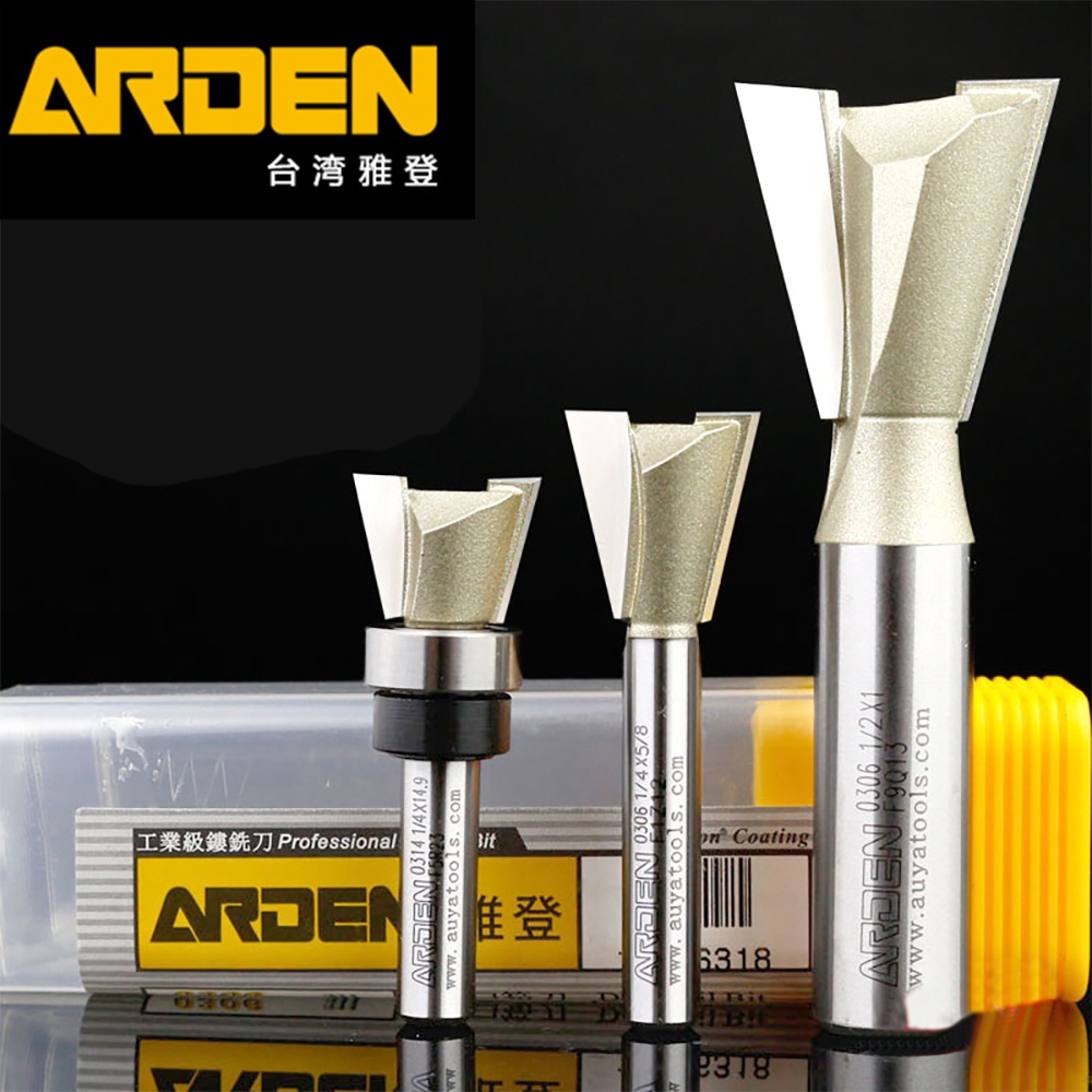 ARDEN Dovetail Router Bit Tool Woodworking Carbide Tenon Groove Milling ...