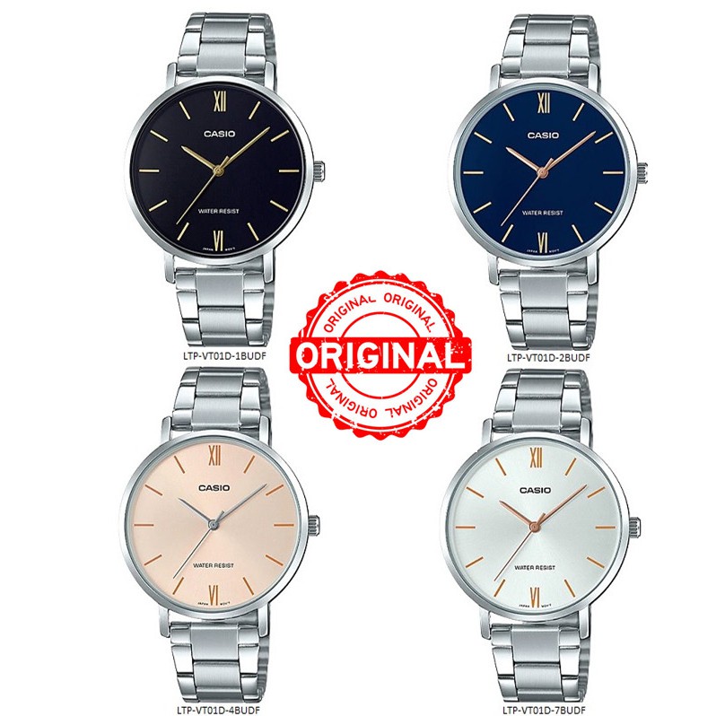 Casio Women's Analog Round Case Steel Black Watch LTP-VT01D-1BUDF main image 0
