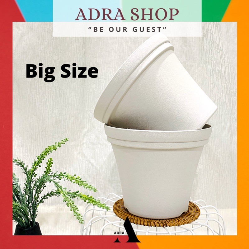 Pasu Plastik Putih dan Pasu grey Flower Pot TEBAL HARGA BORONG ! Pasu ...