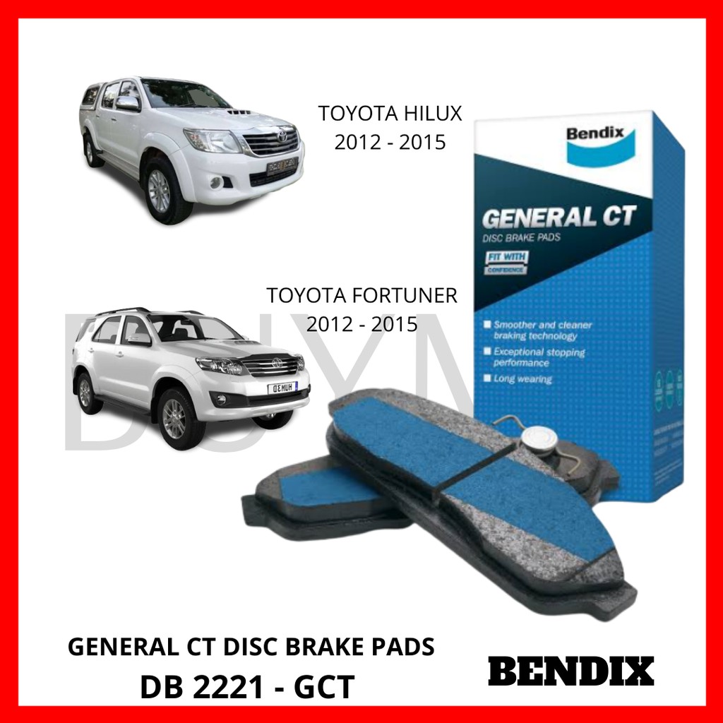Bendix Brake Pad Front for Toyota HILUX & Toyota FORTUNER & Toyota ...