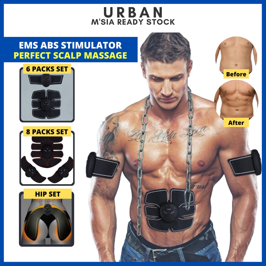 10 SPORTS MODE AND 20 INTENSITY LEVELS EMS Abdominal Belt  Electrostimulation ABS Muscle Stimulator Hip Muscular Trainer Toner Home  Gym Fitness Equipment Women Men(4 Size You Can Choose:1pc Arm/2pcs Arms/1pc  Abdominal/1full Set