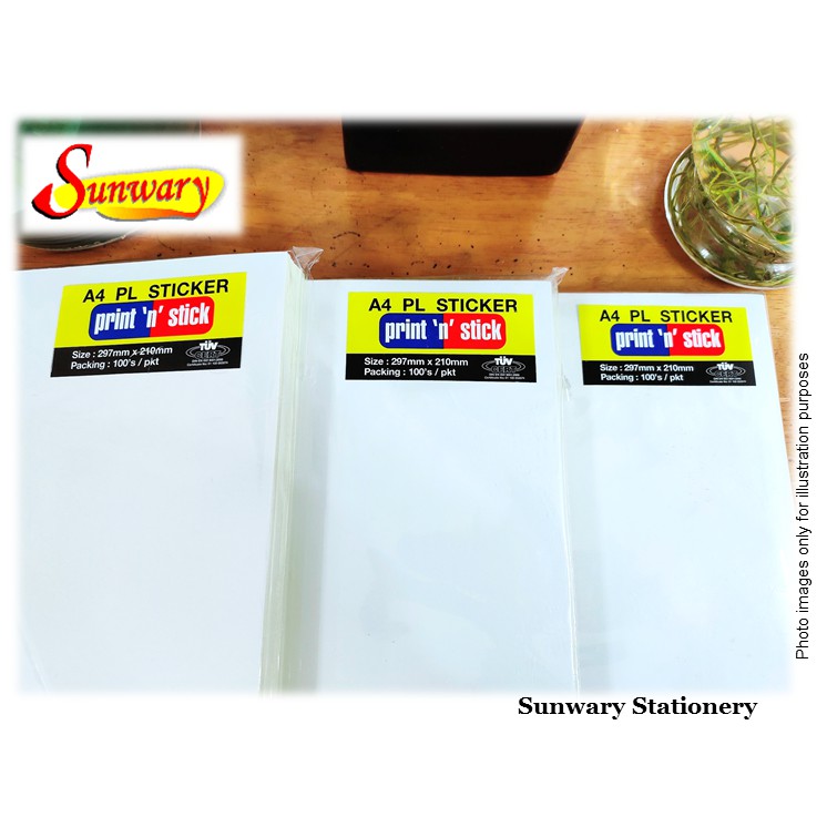 A4 Self Adhesive - A4 Label Sticker Paper (100 sheets/pack) / A4 PL ...