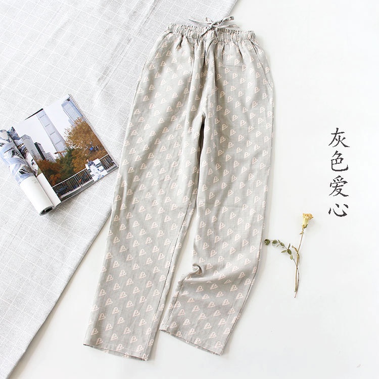 [Ready stock]Seluar Tidur Pure Cotton Gauze Women Sleep Long Pants ...