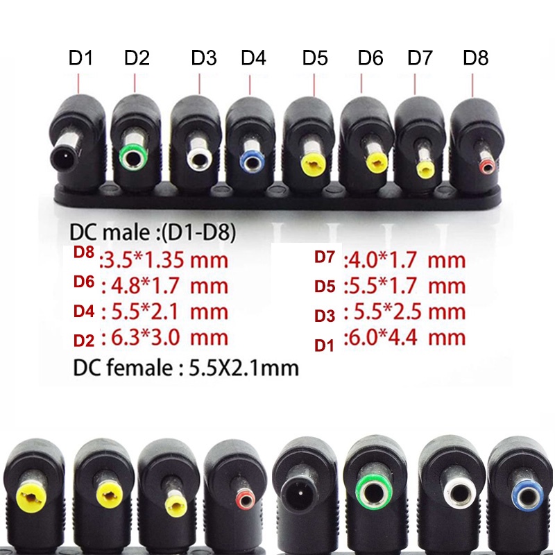 3.5x1.35 4.0x1.7 4.8x1.7mm DC Maschio Jack Adattatore Per Spina - Foto 5