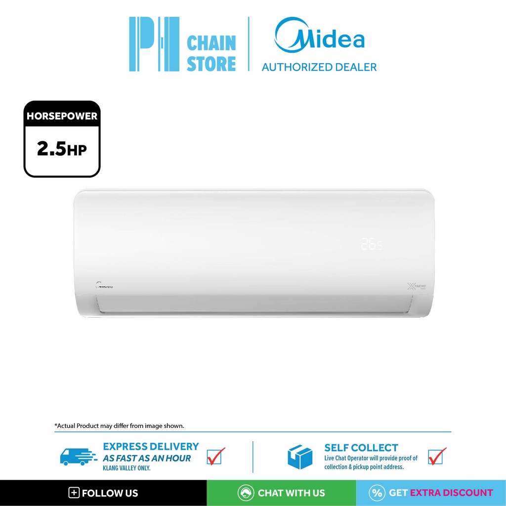 MIDEA MSXD-24CRN8 2.5HP R32 NON-INVERTER WALL MOUNTED SPLIT AIR ...