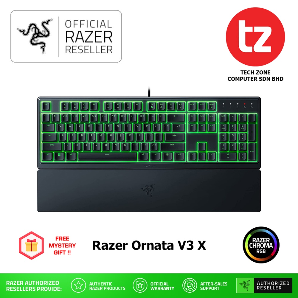 Razer Ornata V3 X - Low-profile Membrane Keyboard with Razer Chroma RGB ...