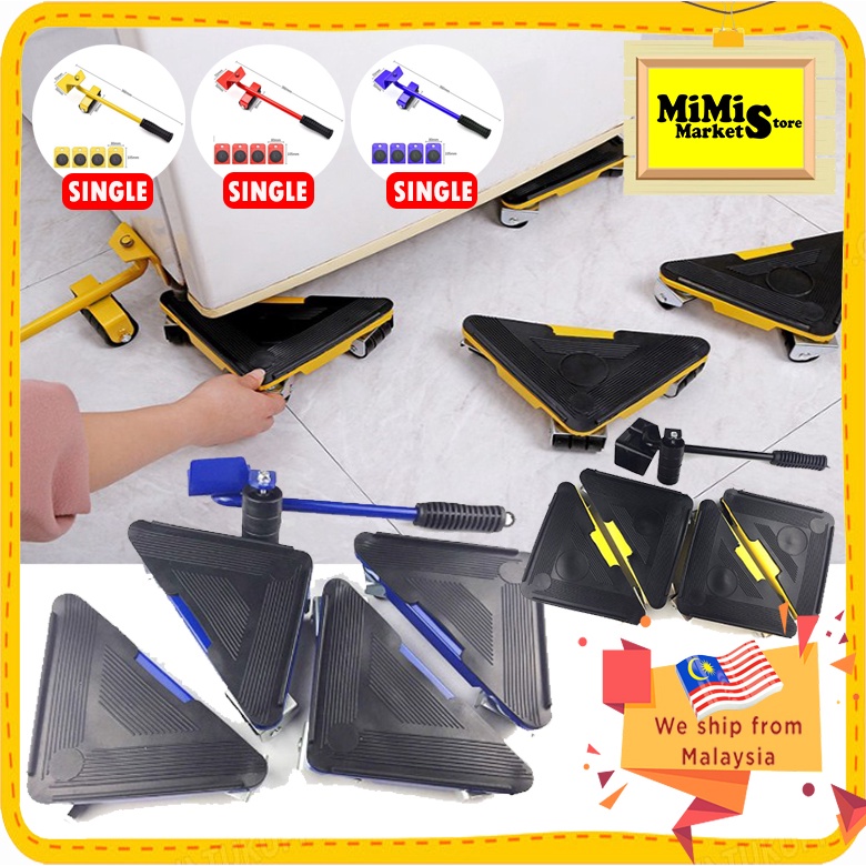 Furniture Lifting and Moving Tool 5 Pcs Furniture Mover 360 Degree