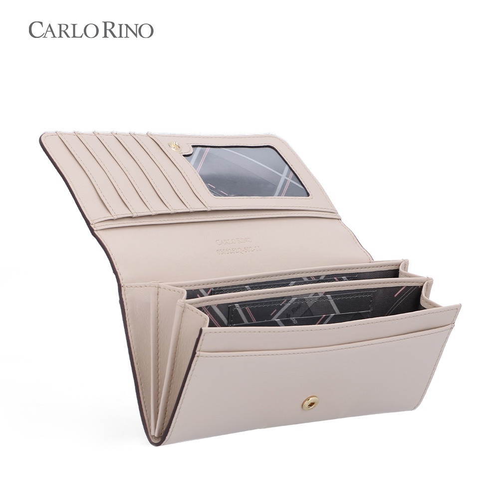 Carlo Rino Nude Lucky Stripe 2-Fold Wallet | Shopee Malaysia
