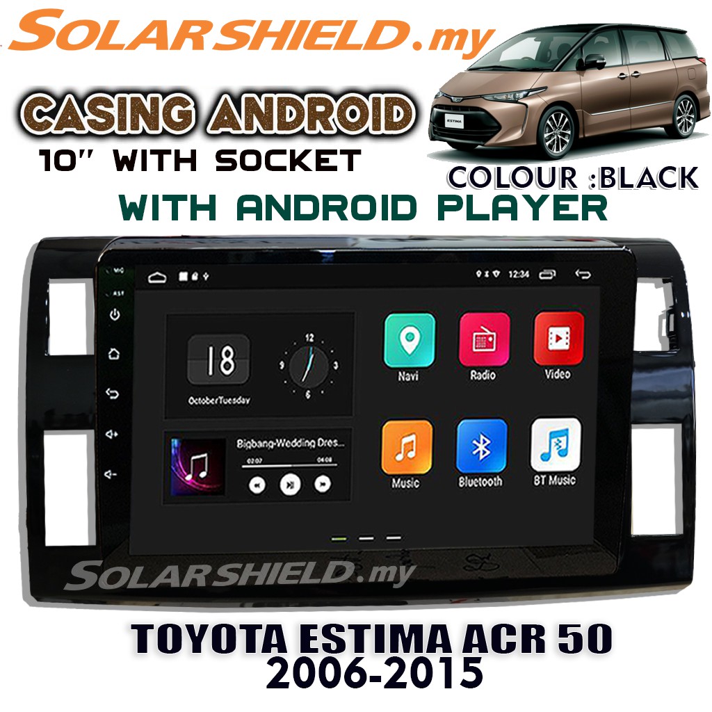 Toyota Estima 2006 9'' 1+1 6G Android Player GPS Waze Android 8.1 Wifi ...