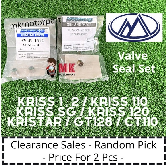 (2Pcs) VALVE SEAL SET Modenas KRISS110 / Kriss 1 , 2 , SG / Kriss120
