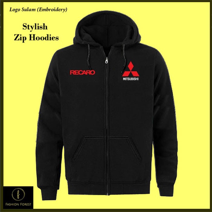 Mitsubishi Recaro Zipper Hoodie Jacket Classic Vintage Sportswear ...