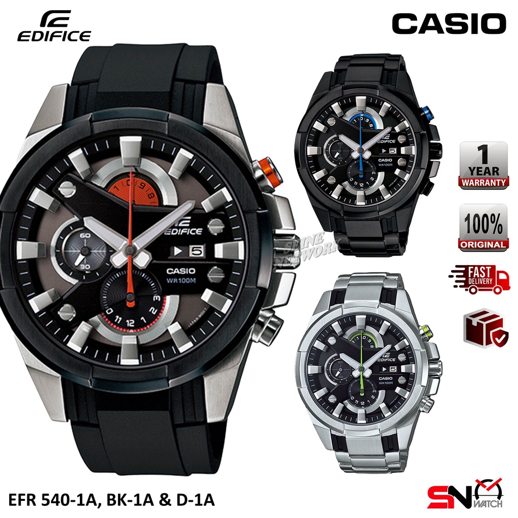 Casio Edifice Men Watch Multi Hands Fashion Quartz Analog