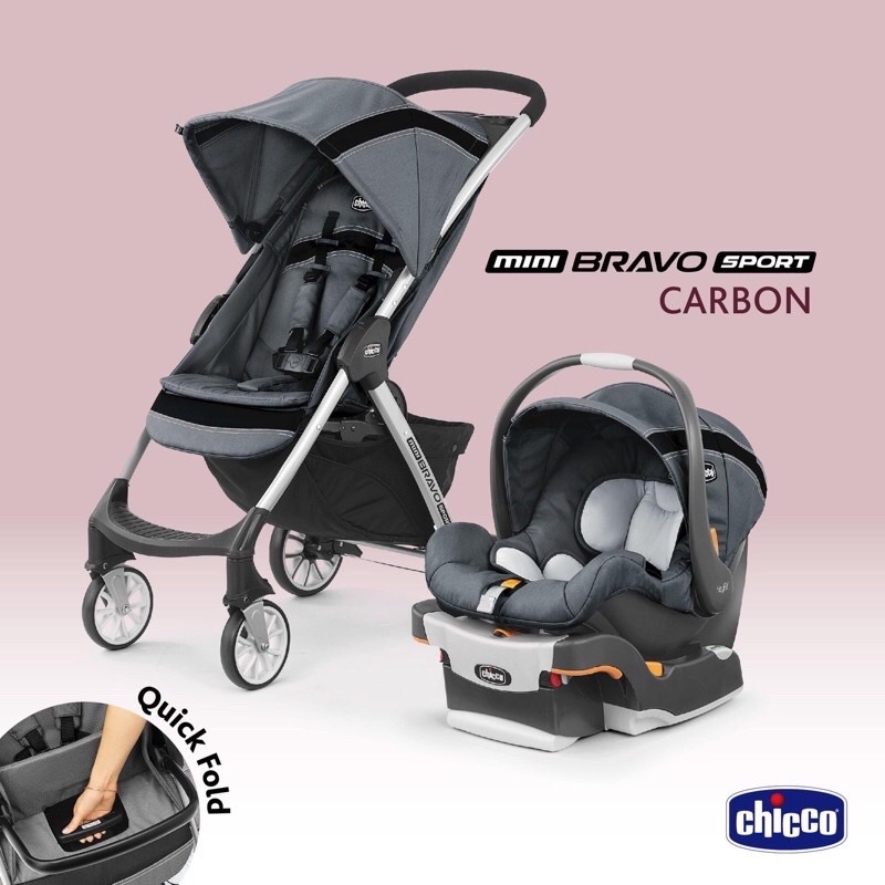 Free Shipping Chicco Mini Bravo Sport Travel System Stroller Carrier Car Seat Shopee Malaysia