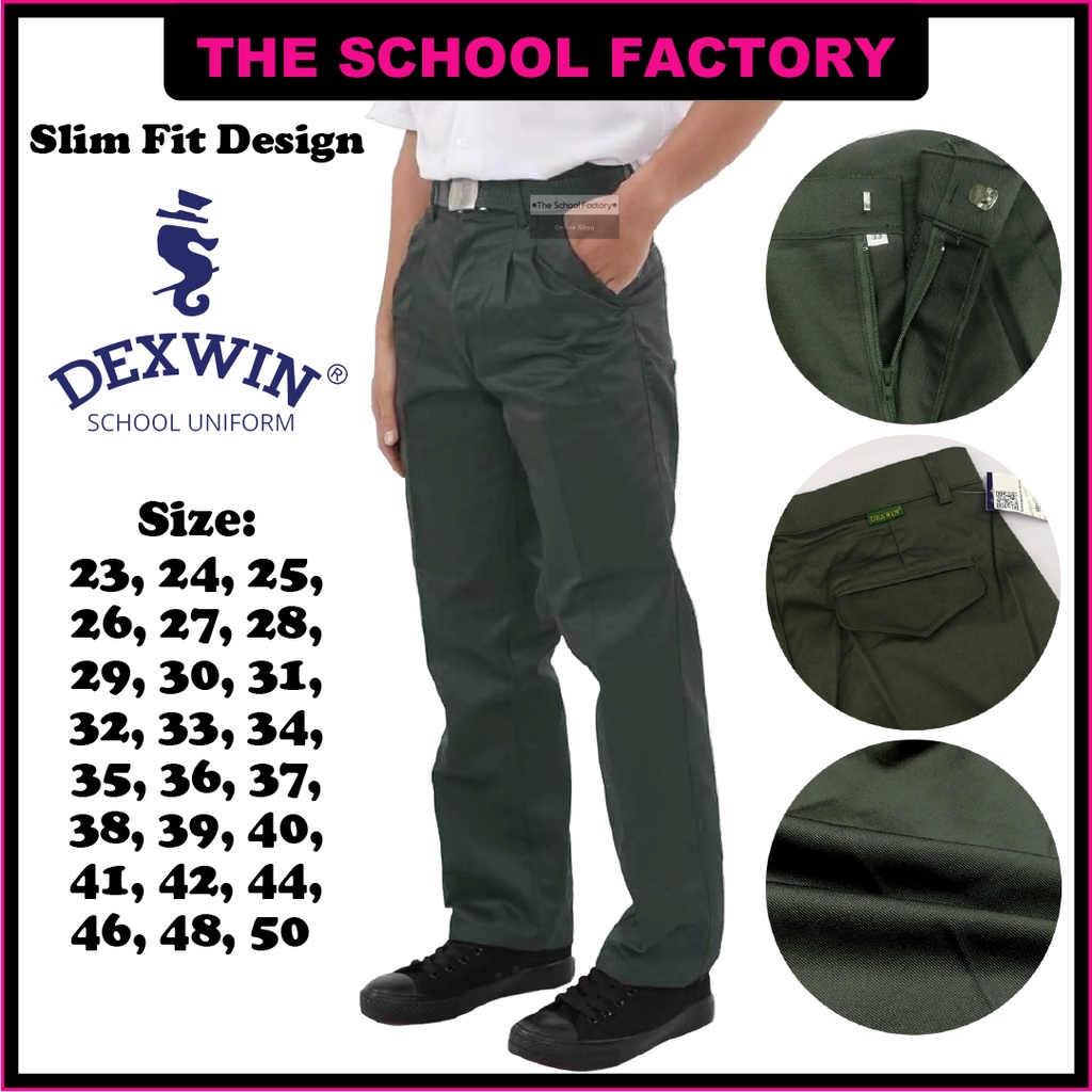 DEXWIN SELUAR PANJANG SEKOLAH MENGENGAH SLIM FIT DESIGN SELUAR PANJANG ...