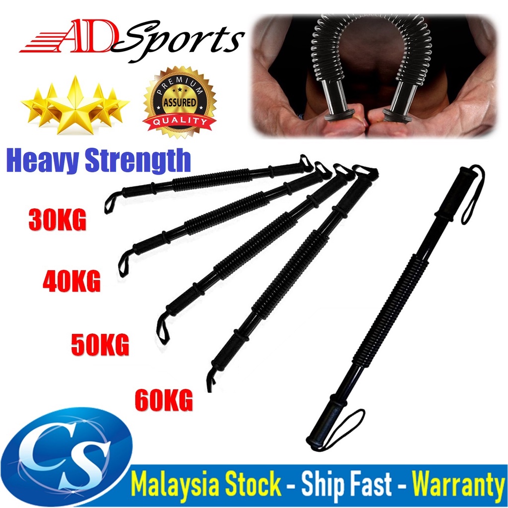ADSports Gym Power Twister Bar 30kg 40KG 50KG Arm Chest Muscle Six Pack ...