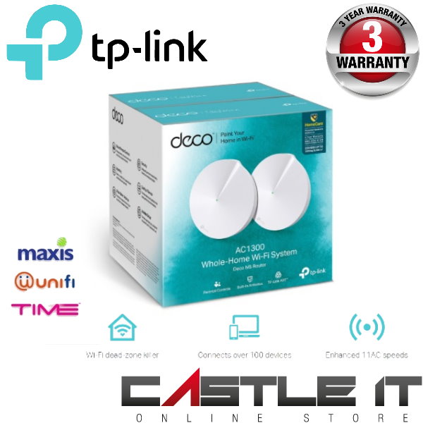 TPLink Deco M5 2 Pack AC1300 Whole Home Mesh WiFi System (DECO M5 2